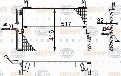 BEHR HELLA Service 8FC 351 301-491 - Condenser, air conditioning car-mod.net