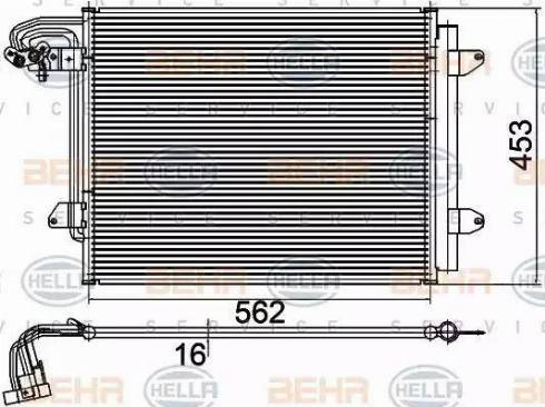 BEHR HELLA Service 8FC 351 301-054 - Condenser, air conditioning car-mod.net
