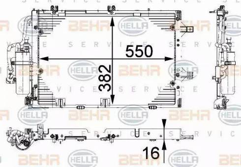 BEHR HELLA Service 8FC 351 301-194 - Condenser, air conditioning car-mod.net
