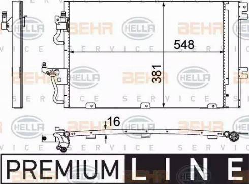 BEHR HELLA Service 8FC 351 301-761 - Condenser, air conditioning car-mod.net