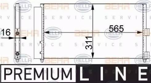 BEHR HELLA Service 8FC 351 301-711 - Condenser, air conditioning car-mod.net