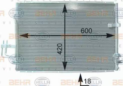 BEHR HELLA Service 8FC 351 303-031 - Condenser, air conditioning car-mod.net