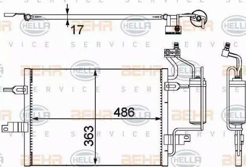 BEHR HELLA Service 8FC 351 302-481 - Condenser, air conditioning car-mod.net