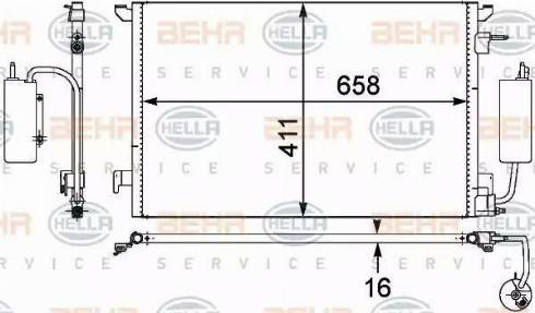 BEHR HELLA Service 8FC 351 302-531 - Condenser, air conditioning car-mod.net