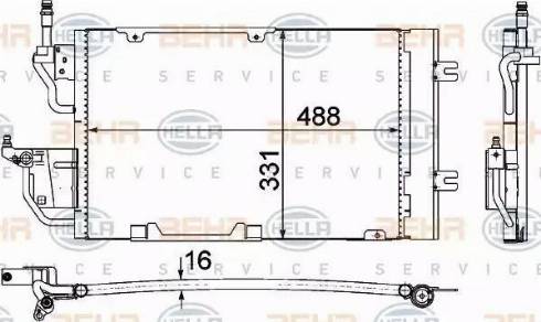 BEHR HELLA Service 8FC 351 302-374 - Condenser, air conditioning car-mod.net