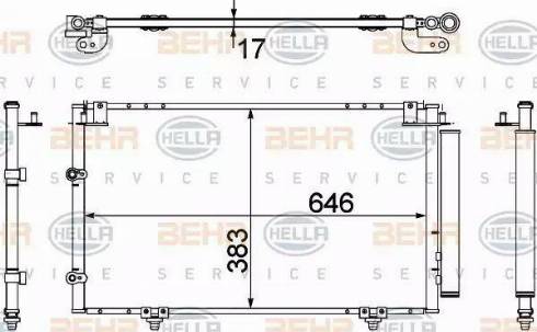 BEHR HELLA Service 8FC 351 307-391 - Condenser, air conditioning car-mod.net
