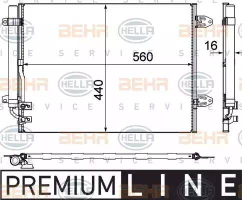 BEHR HELLA Service 8FC 351 319-421 - Condenser, air conditioning car-mod.net