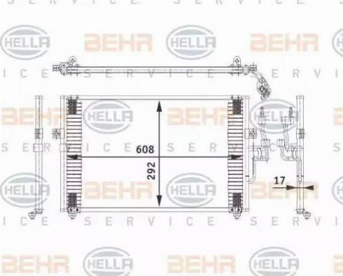 BEHR HELLA Service 8FC 351 318-051 - Condenser, air conditioning car-mod.net