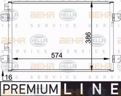 BEHR HELLA Service 8FC 351 318-371 - Condenser, air conditioning car-mod.net