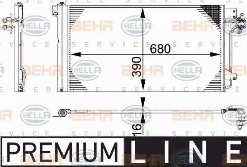 BEHR HELLA Service 8FC 351 317-651 - Condenser, air conditioning car-mod.net