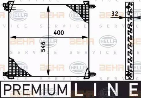 BEHR HELLA Service 8FC 351 317-301 - Condenser, air conditioning car-mod.net