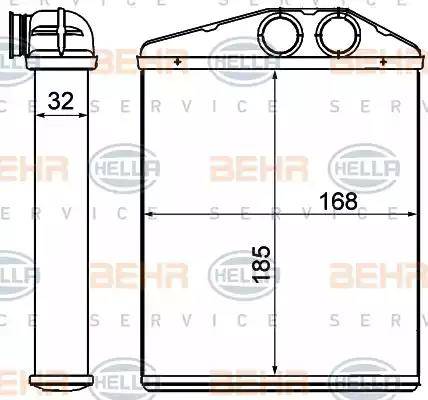BEHR HELLA Service 8FH 351 000-611 - Heat Exchanger, interior heating car-mod.net