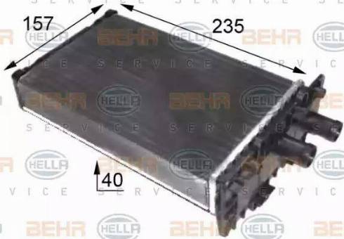 BEHR HELLA Service 8FH 351 024-431 - Heat Exchanger, interior heating car-mod.net