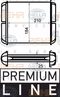BEHR HELLA Service 8FH 351 024-271 - Heat Exchanger, interior heating car-mod.net
