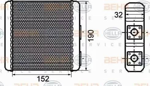BEHR HELLA Service 8FH 351 308-441 - Heat Exchanger, interior heating car-mod.net