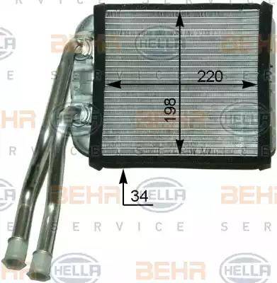 BEHR HELLA Service 8FH 351 316-201 - Heat Exchanger, interior heating car-mod.net