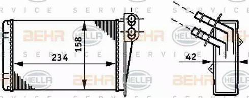 BEHR HELLA Service 8FH 351 311-031 - Heat Exchanger, interior heating car-mod.net
