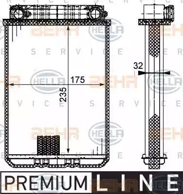 BEHR HELLA Service 8FH 351 311-181 - Heat Exchanger, interior heating car-mod.net