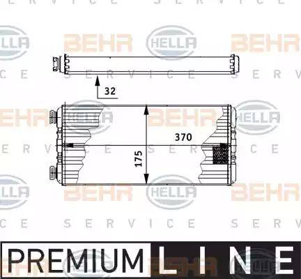 BEHR HELLA Service 8FH 351 312-571 - Heat Exchanger, interior heating car-mod.net