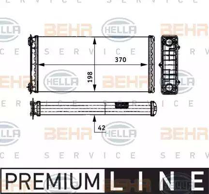 BEHR HELLA Service 8FH 351 312-181 - Heat Exchanger, interior heating car-mod.net