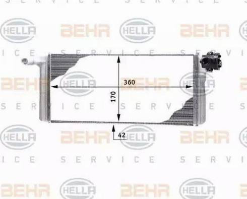 BEHR HELLA Service 8FH 351 312-311 - Heat Exchanger, interior heating car-mod.net