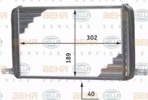 BEHR HELLA Service 8FH 351 312-241 - Heat Exchanger, interior heating car-mod.net