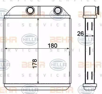 BEHR HELLA Service 8FH 351 333-154 - Heat Exchanger, interior heating car-mod.net