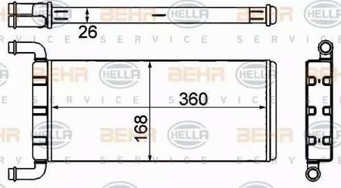 BEHR HELLA Service 8FH 351 333-214 - Heat Exchanger, interior heating car-mod.net