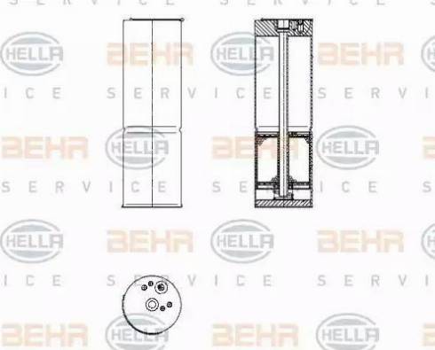 BEHR HELLA Service 8FT 351 196-581 - Dryer, air conditioning car-mod.net