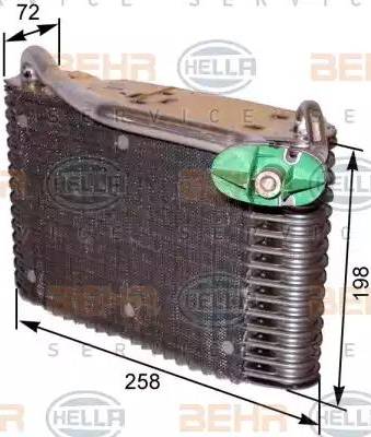 BEHR HELLA Service 8FV 351 330-561 - Evaporator, air conditioning car-mod.net