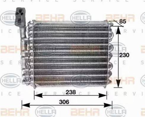BEHR HELLA Service 8FV 351 210-461 - Evaporator, air conditioning car-mod.net