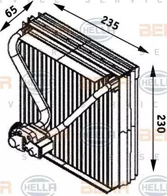 BEHR HELLA Service 8FV 351 211-561 - Evaporator, air conditioning car-mod.net