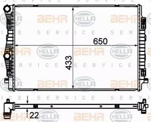 BEHR HELLA Service 8MK 376 901-384 - Radiator, engine cooling car-mod.net