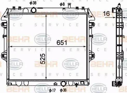 BEHR HELLA Service 8MK 376 790-181 - Radiator, engine cooling car-mod.net
