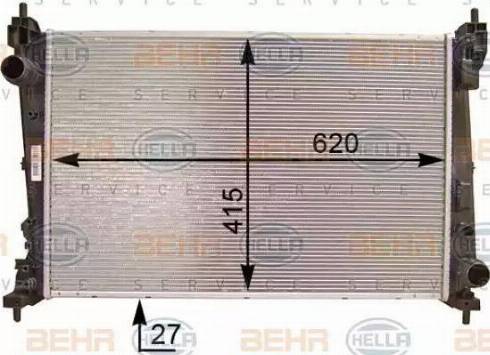 BEHR HELLA Service 8MK 376 754-461 - Radiator, engine cooling car-mod.net