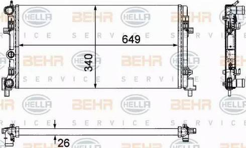 BEHR HELLA Service 8MK 376 754-284 - Radiator, engine cooling car-mod.net
