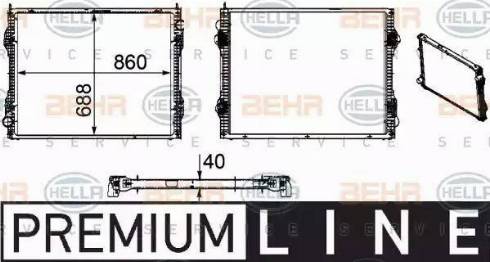 BEHR HELLA Service 8MK 376 756-171 - Radiator, engine cooling car-mod.net