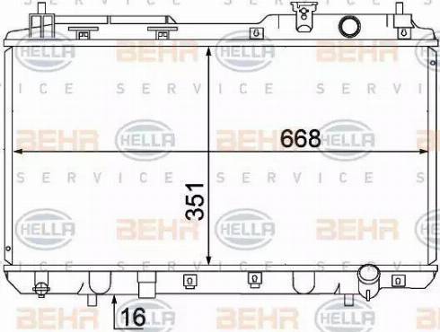 BEHR HELLA Service 8MK 376 768-281 - Radiator, engine cooling car-mod.net