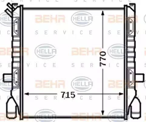 BEHR HELLA Service 8MK 376 705-711 - Radiator, engine cooling car-mod.net