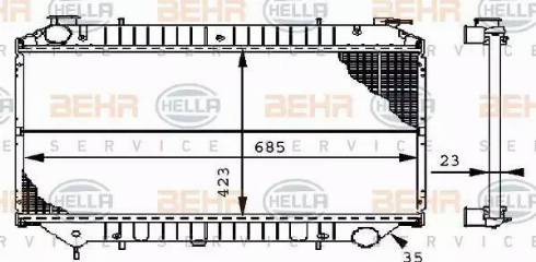 BEHR HELLA Service 8MK 376 706-421 - Radiator, engine cooling car-mod.net