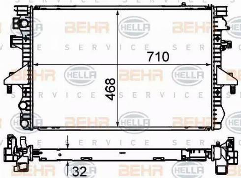 BEHR HELLA Service 8MK 376 719-184 - Radiator, engine cooling car-mod.net
