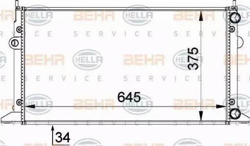 BEHR HELLA Service 8MK 376 719-711 - Radiator, engine cooling car-mod.net