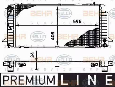 BEHR HELLA Service 8MK 376 714-601 - Radiator, engine cooling car-mod.net