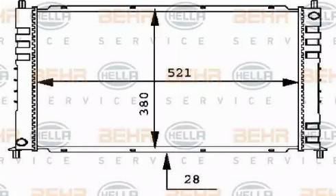 BEHR HELLA Service 8MK 376 715-651 - Radiator, engine cooling car-mod.net