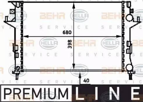 BEHR HELLA Service 8MK 376 716-291 - Radiator, engine cooling car-mod.net