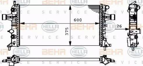 BEHR HELLA Service 8MK 376 710-324 - Radiator, engine cooling car-mod.net