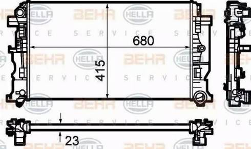 BEHR HELLA Service 8MK 376 782-054 - Radiator, engine cooling car-mod.net
