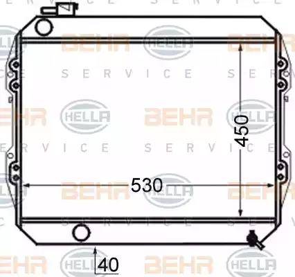 BEHR HELLA Service 8MK 376 726-651 - Radiator, engine cooling car-mod.net