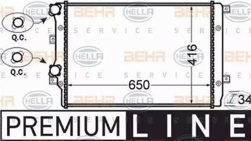 BEHR HELLA Service 8MK 376 726-701 - Radiator, engine cooling car-mod.net
