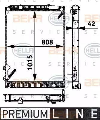 BEHR HELLA Service 8MK 376 721-491 - Radiator, engine cooling car-mod.net